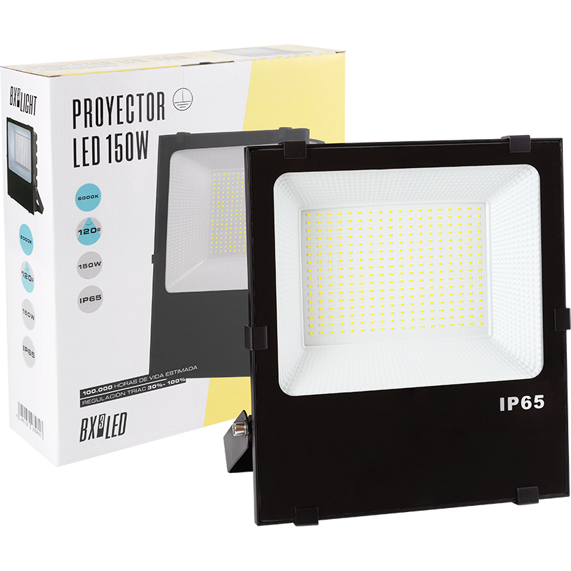 Foco Proyector LED 150W 25500Lm 6000ºK PRO SMD3030 IP65 Regulable 100.000H